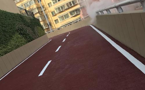 金银川路街道彩色路面